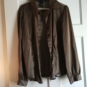 Long sleeve satin button down